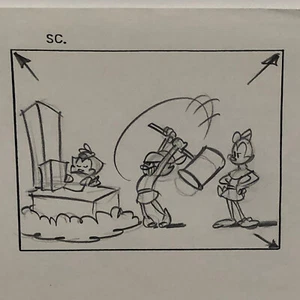 ANIMANIACS Animation Storyboard Illustration Drawing Sketch Wakko Yakko Dot - Picture 1 of 10