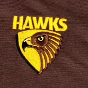 AFL Hawthorn Hawks Adidas Official Polo Shirt Size M - Picture 1 of 6