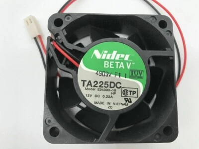 Nidec TA225DC E34390-16 DC12V 0.22A 60*25MM 60mm cooling fan 2pin - Image 1 of 4