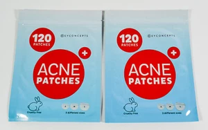 2 KeyConcepts Emergency ACNE PATCHES 120 pimple patches 3 sizes Hydrocolloid - Picture 1 of 3