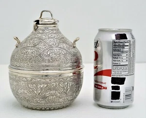 Ägyptische Silberterrine mit Deckel & Schöpfkelle gemarkt Alexandria 900 fein - Bild 1 von 10