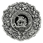 Art Pewter Clan Crest Plaid Brooch J - Z [Various Clans and Designs Available]