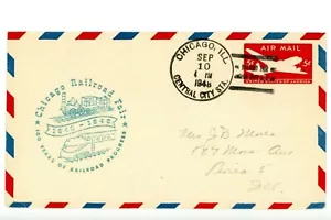 Flight Cover cancelled at the Chicago Railroad Fair of 1948 - Picture 1 of 1