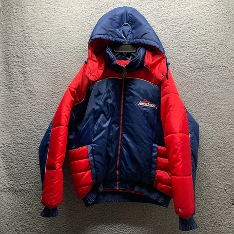 Vintage Pro Player Iowa State Cyclones Jacket Mens Extra Large XL Red Blue Coat Cover