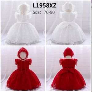 Girls Flower Princess Tutu Dress Bow Gown Wedding Party Costume Kid Dancewear - Picture 1 of 10