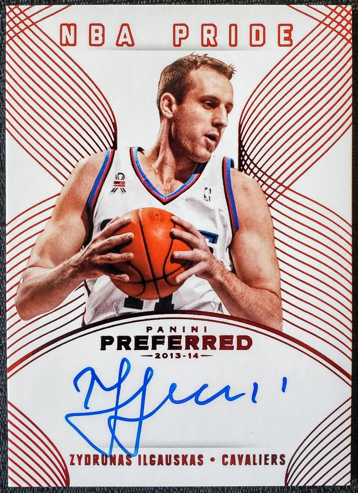 2014 Zydrunas Ilgauskas #71/99 Autógrafo Cavaliers Panini Preferred NBA #476 Foto 1 de 2