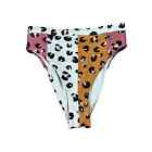 RED CARTER Leopard Print Swim Bottoms Skylar Bikini Bottom Size Small US 6
