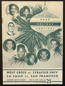 1955 ECAC Holiday Festival Basketball Program-Bill Russell Jim Brown Heinsohn - Picture 1 of 7