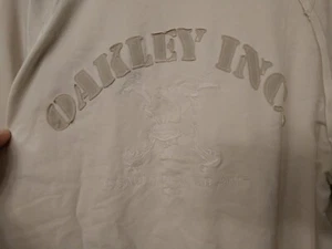 NWT 2007 Oakley Crossbones Crew Assault Geal Skull Jacket Sweater XL Nickel - Picture 1 of 8