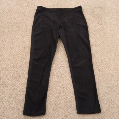 Calvin Klein Power Stretch Pants Womens Large Black Ankle Pull On 36x28 Mid Rise - Image 1 of 4
