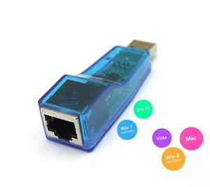 1PCS USB 2.0 To LAN RJ45 Ethernet 10/100Mbps Network Card Adapter For PC - Picture 1 of 1