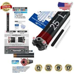 Durable 2" Torsion Spring for Left Hand Garage Doors - Complete Installation Kit - Picture 1 of 9