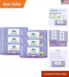 Sensitive Skin Bamboo Baby Wipes - Paraben-Free and Biodegradable - Pack of 480 - Picture 1 of 8