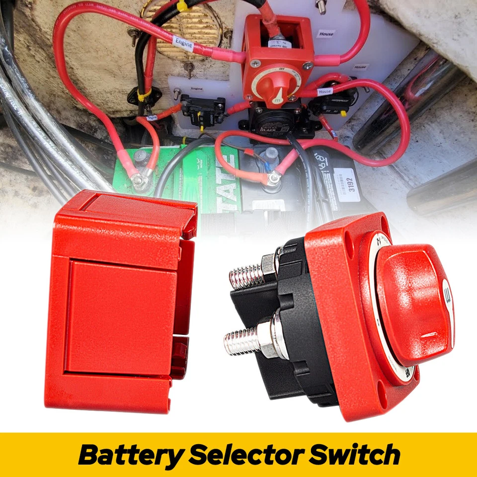 Переключатель селекторный двойной аккумулятор 600 А 4 положения 1-2 выключен для морской лодки грузовика - Изображение 1 из 4