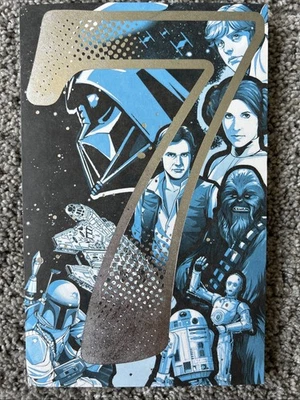 Tarjeta de cumpleaños American Greetings Star Wars para un niño de 7 años! Ventas al por menor $4,99. Foto 1 de 4
