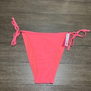 String Bikini hohes Bein hohe Taille Badeanzug Unterteil rosa koralle Small 0-2 Neu mit Etikett - Bild 1 von 8