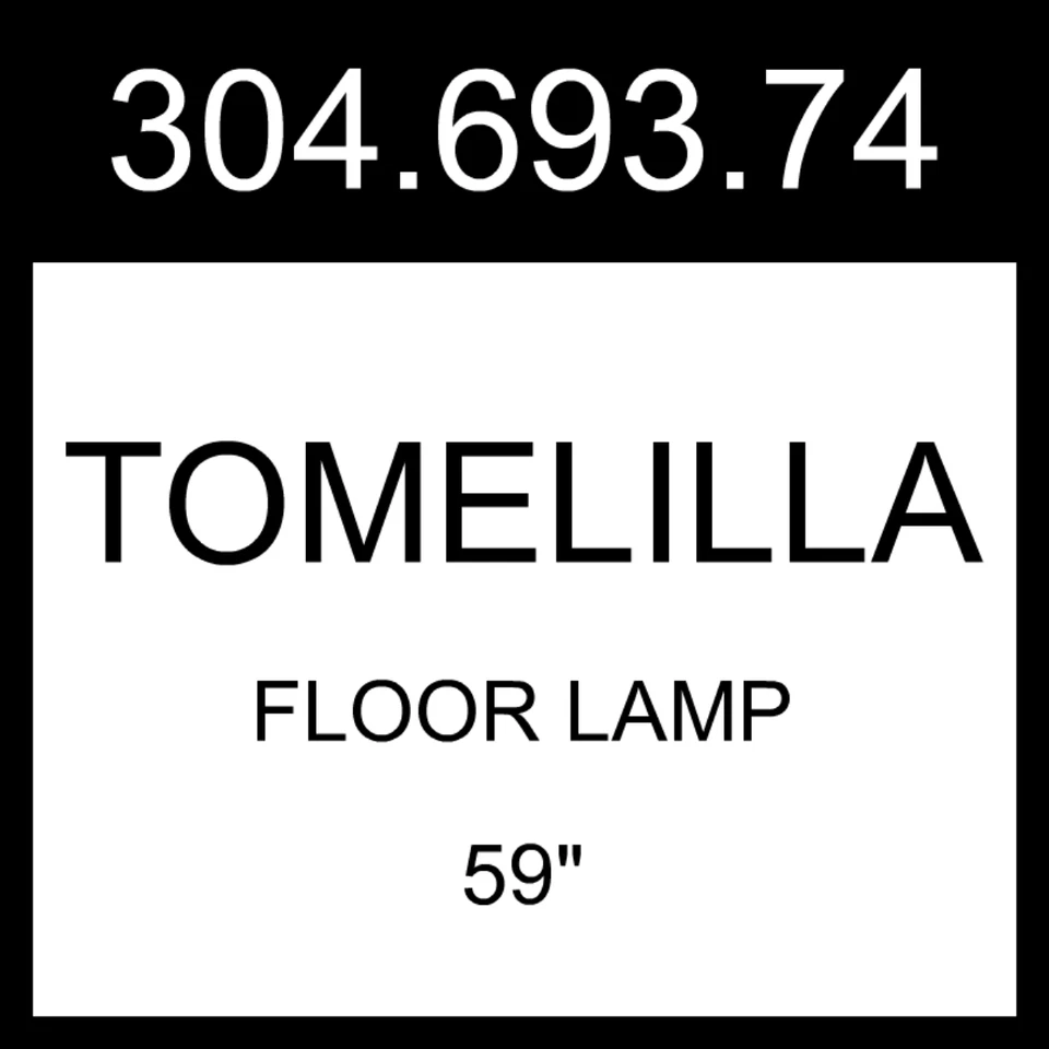 IKEA TOMELILLA Floor Lamp Nickel Plated/white  59" 304.693.74 - Image 1 of 1