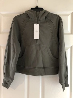 Sudadera con capucha CRZ Yoga media cremallera para mujer XS verde militar claro Foto 1 de 3