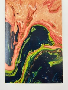 Grußkarte Abstrakte Kunst mit buntem Wirbel Design moderner Stil - Bild 1 von 3