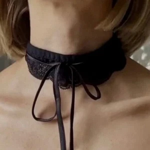 NWT Free people HAH All Choked Up Choker Lace Garter Necklace Black XS S M L XL - Picture 1 of 10