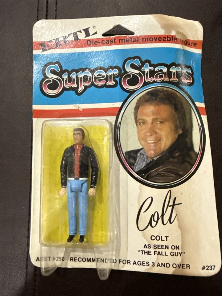 Figura de acción Ertl Super Stars Colt The Fall Guy 1982 (Lee Majors) sellada Foto 1 de 4