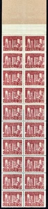 Schweden, komplette Heftchenscheibe mit 20 Marken, postfrisch-1961, 20 öre, Sc. 602a, SG SB147 - Bild 1 von 2