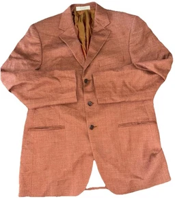 John W Nordstrom Mens Blazer Sport Coat Fintes Silk Linen Wool Italy Canada Suit - Picture 1 of 16