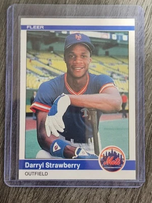 1984 Fleer - Darryl Strawberry #599 (RC) New York Mets Rookie - Image 1 of 2