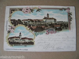AK LITHO 4975 SUBEN gelaufen ca.1900 SCHÄRDING Schwidernoch Wien Leopoldstadt - Picture 1 of 4