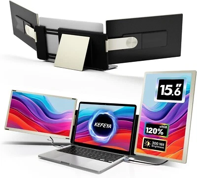KEFEYA S6 Laptop Screen Extender 15.6" FHD Triple Laptop Portable Monitor