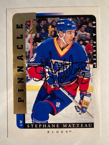 1996-97 Be A Player BAP Signatures Autograph Auto Stephane Matteau #169