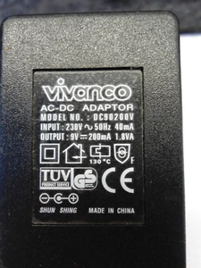 Cable de carga Vivanco dc 90200V 9V 200mA fuente de alimentación adaptador de CA fuente de alimentación - Imagen 1 de 3