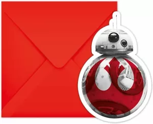 Invitaciones de fiesta Star Wars BB8 invitaciones de fiesta x 12 - Imagen 1 de 3
