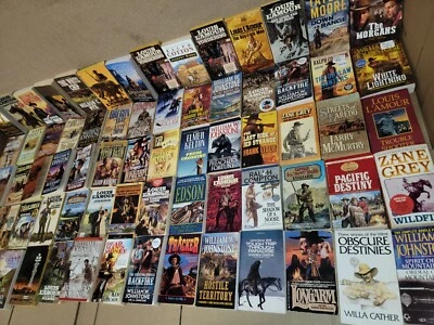 Lot of 20 Zane Grey Louis L'amour Western Paperback Fiction Books MIX UNSORTED Foto 1 de 4