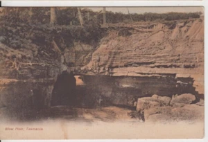 Postal Blow Hole Port Arthur Church Tasmania Australia con tect en la parte posterior - Imagen 1 de 2