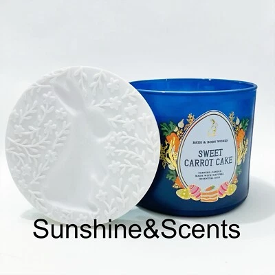 1x Bath & Body Works SWEET CARROT CAKE w/LIMITED EDITION CERAMIC LID - SEE DESC - Image 1 of 4