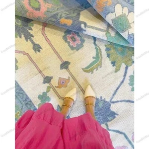 Modern Hand Knotted Oushak Rug 4x6, 5x8, 6x9, 8x10, 9x12, 10x14, 12x15, 12x18 . - Picture 1 of 5