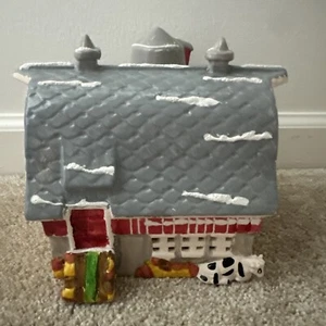 Rare Dept 56 Snow Village Barn Vintage 1982 Series Christmas Decor - Bild 1 von 9