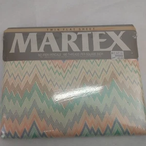 Vintage Flamestich II Twin Flat Sheet Martex NEW - Picture 1 of 10