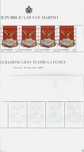 REPUBBLICA-Quartina Inaugurazione Gran teatro della Fenice(1962) 14.12.2003-MNH - Picture 1 of 1