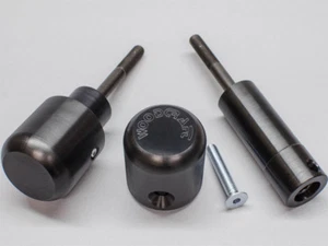 KAWASAKI 2017-2024 NINJA 650R WOODCRAFT RACING FRAME SLIDER KIT WITH PUCKS - Foto 1 di 5