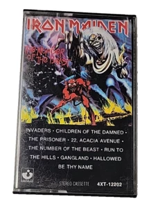 Iron Maiden - The Number of the Beast 1982 Harvest Cassette 4XT12202 - Picture 1 of 7