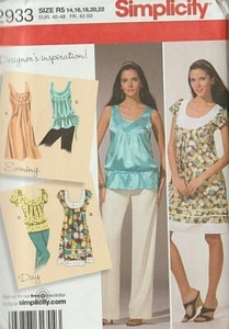 Misses' Dress & Top (Sz 14 -22) Simplicity pattern 2933 - Design Day or Evening! - Picture 1 of 1