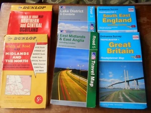 Ordnance survey Travelmaster and Travel Tour maps and Dunlop area maps - Picture 1 of 7