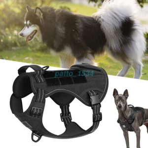 Dog Harness Tactical No Pull Adjustable Pet Military Working Training Vest 4Size - Picture 1 of 19