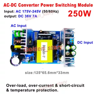 AC-DC Volt Converter 220V 230V 240V to 36V 7A Power Supply Switching Transformer - Picture 1 of 5