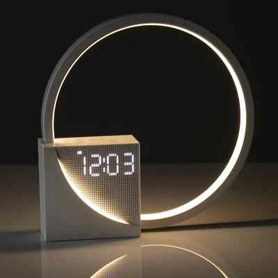 LED Tischleuchte Weckerfunktion mit 10 Natursounds 3 Helligkeitsstufen USB-Lade - Bild 1 von 2