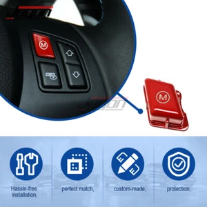 Red Steering Wheel M Mode Switch Button Cover For BMW E90 E92 E93 M3 2007-2013 - Picture 1 of 7