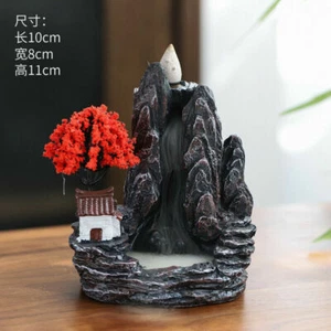 Meditation Backflow Incense Burner Resin Ornaments Sandalwood Incense Burner Zen - Picture 1 of 6