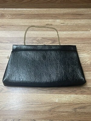 Vintage Black Leather Clutch/Purse - Image 1 of 4